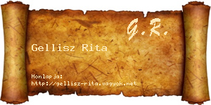 Gellisz Rita névjegykártya